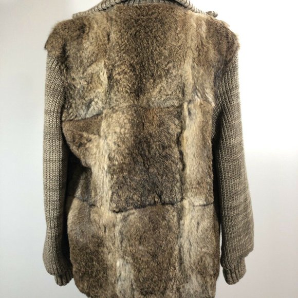 VTG Avanti Thalhimers Fur Turtle Neck Zip Jacket L - Picture 3 of 7